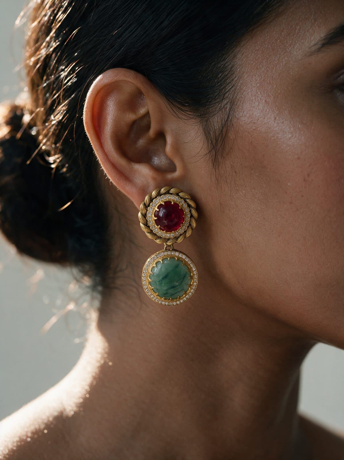 Gulzar Charm Necklace Set — model view