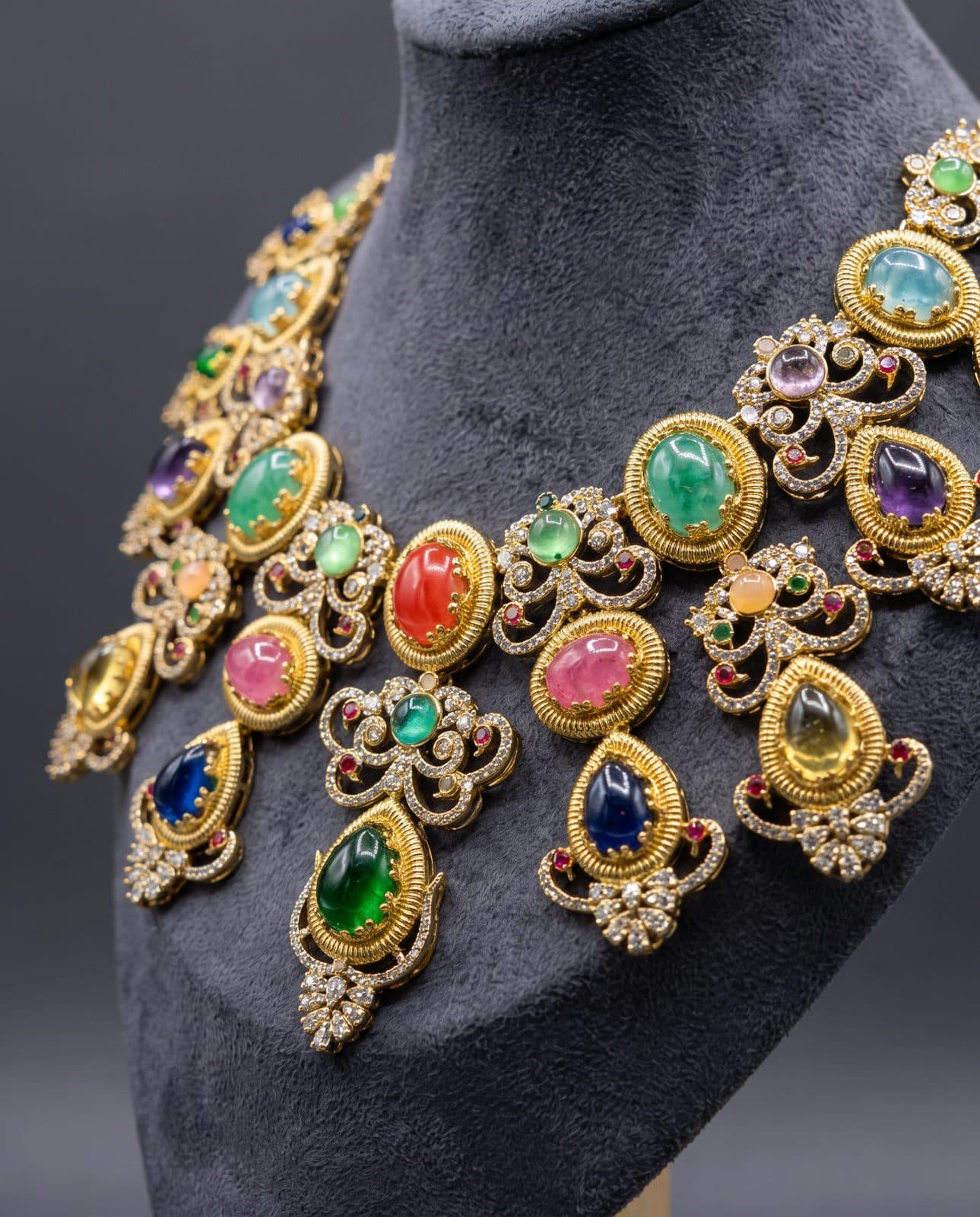 Mehrab Cabochon Bib Set — hero view