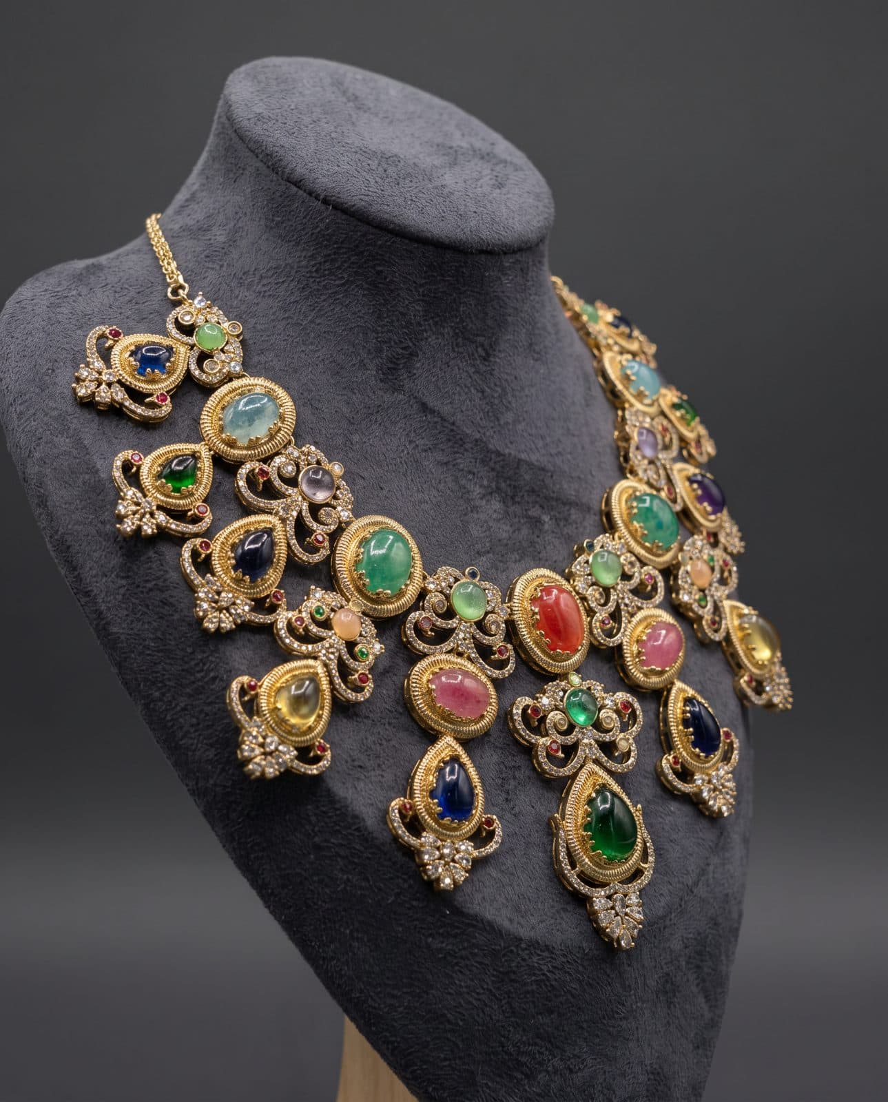 Mehrab Cabochon Bib Set — hero view