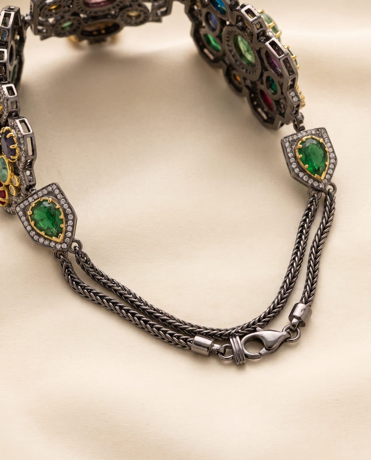 Sheesh Mahal Choker Set — macro view
