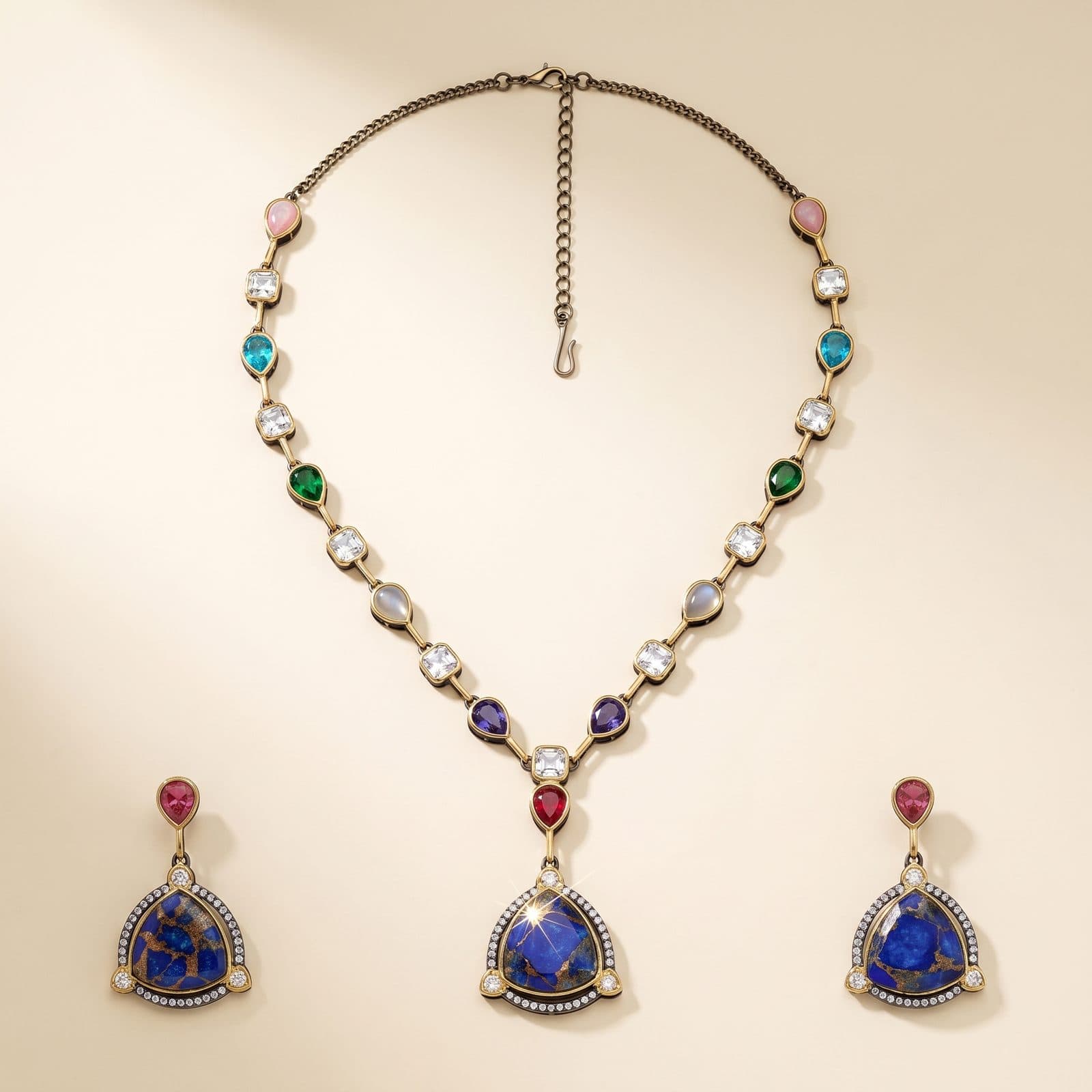 Lajward Bezel Chain Set — hero view